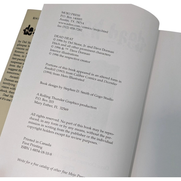 Dead Heat by Del Stone Jr Signed First Edition Edition Hardcover Book Mojo Press - Picture 4 of 6